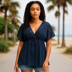 Cherie Black Lace Cover-Up Swim beach